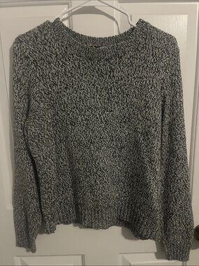 Divided Black & White Marled Crewneck Sweater
